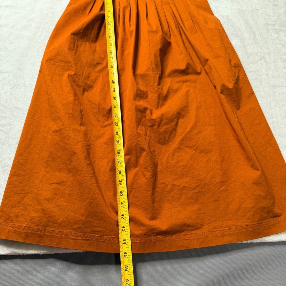 Knox Rose Womens Rust Orange Smocked Midi Dress Pockets, cottage,
prairie, fall - Picture 9 of 10